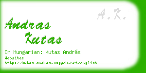 andras kutas business card
